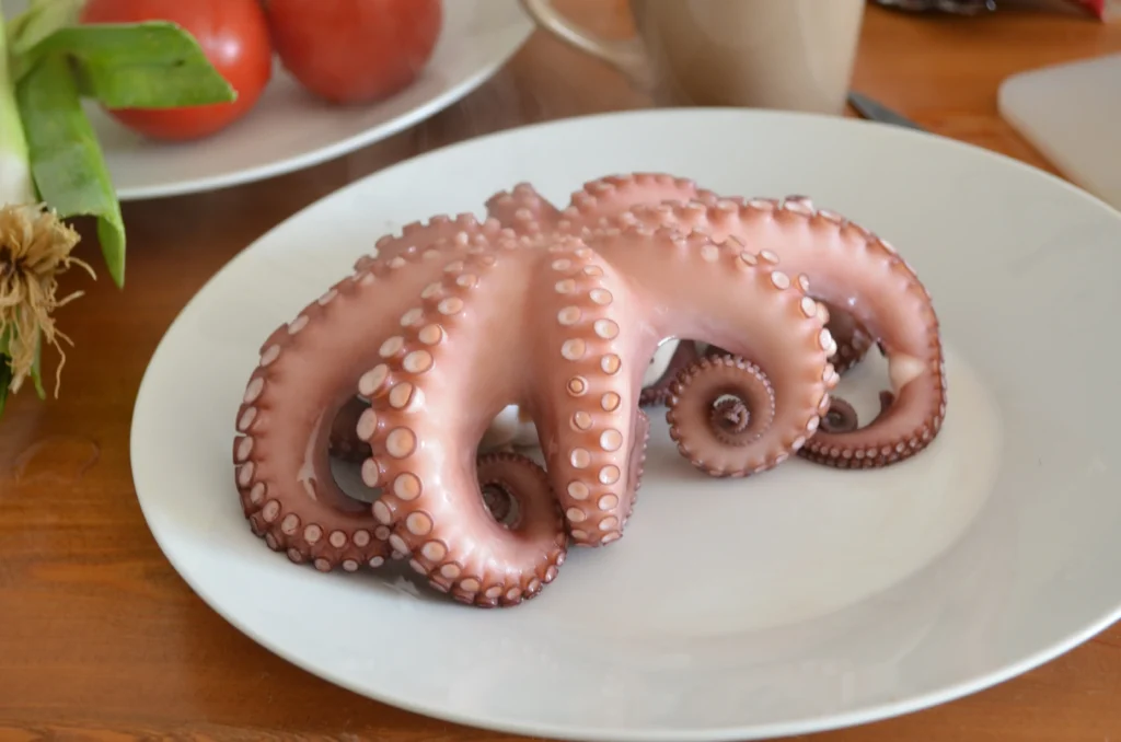 Oktopus gekocht
