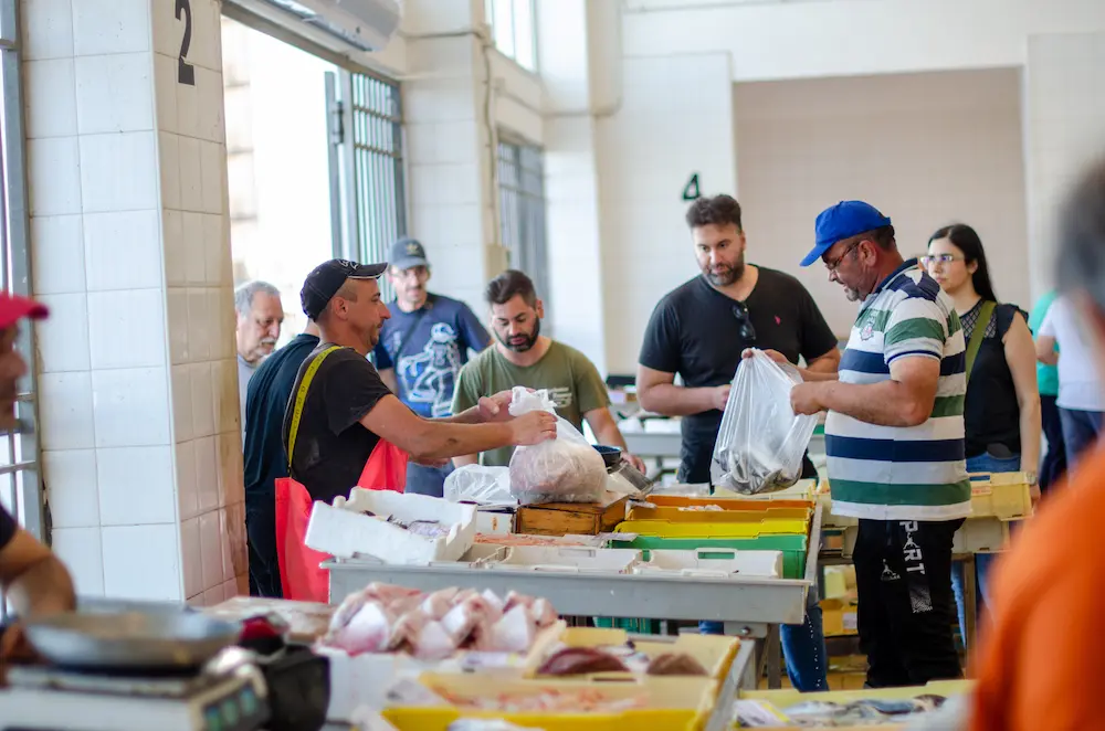 Fischmarkt Mola di Bari: Spaghetti mit Pannocchie