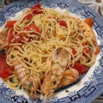 Spaghetti mit Garnelen